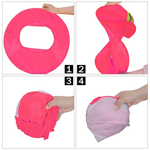 Image of Hard Hat Sun Shade, High Visibility Sun Visor Neck Shade with Reflective Strip, Full Brim, Man & Woman (Hard Hat Not Included), Pink, 2 Pack