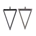 10pcs 35x22mm triangle framework zinc alloy accessories,open back pendant,resin mould,antique bronze