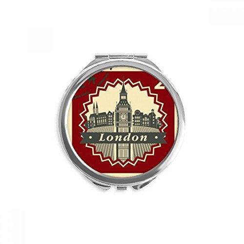 Miroir rond de poche Londres Big Ben pour maquillage nomade