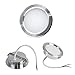 Gloriashoponline FARETTO LED 3 W LUCE BIANCA CALDA NATURALE A INCASSO ROTONDO OPACO BORDO ARGENTO (4000k)