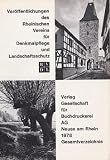 Gesamtverzeichnis 1978 - Veröffentlichungen des Rheinischen Vereins für Denkmalpflege und Landschaftsschutz.