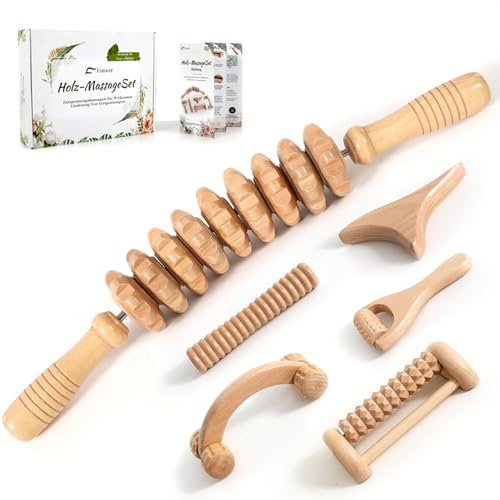 Kit maderotherapie anti-cellulite et rouleau de massage pour relaxation musculaire