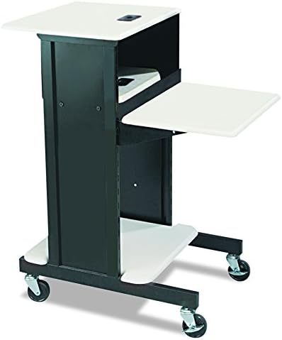 BALT Adjustable Presentation Cart, 18w x 30d x 40-1/4h, Black/Gray