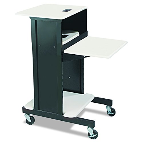 Balt Adjustable Presentation Cart, 18W X 30D X 40-1/4H, Black/Gray #TOP2