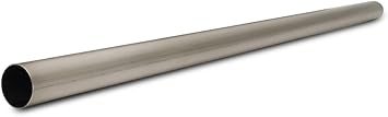 Vibrant Performance Power 13368 Tubing, Straight, CP1 Titanium, Natural, 1.50 in. Outside Diameter, 39.375 in. 1 meter Overall Length, each