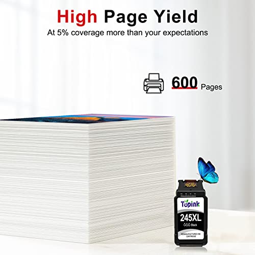 Printer Ink 245 Black Xl Ink Cartridge For Canon Pixma Pg-245 Pg-245Xl Pg 245 Xl Pg 243 Pg-243 Fine Cartridge Replacement For Cannon Mx490 Mx492 Mg2522 Ts3100 Ts3122 Ts3300 Ts3322 Ts3320 Tr4520 #TOP2