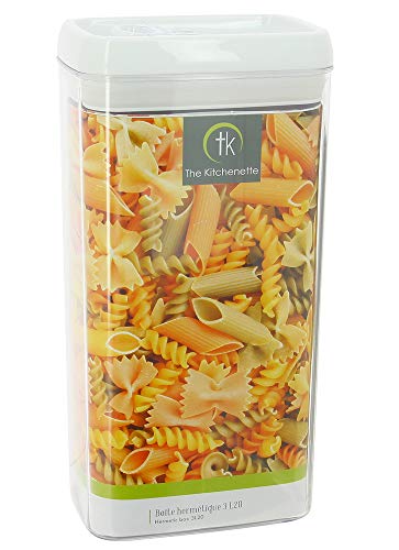 Util 'Home - Caja hermética Rectángulo plástico Color Blanco, plástico, Blanco, 3,2 L Cover