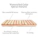 bingaai Cedar Wood Shower Mat, Cedar Wooden Bath Mats, Wood Bath Mat 23.6 × 15.7 in, Shower Stall Mat Non-Slip for Bathroom Bathtub Spa Sauna Garden Home, Wooden Floor Mat Large for Indoor and Outdoor