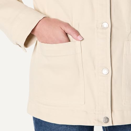 Amazon Essentials Women's Regular-Fit Low Stretch Denim Cinched Waist Barn Jacket4