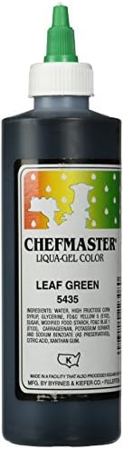 Chefmaster Leaf Green Liqua-Gel® Food Coloring | Vibrant Color | Professional-Grade Dye for Icing, Frosting, Fondant | Baking & Decorating | Fade-Resistant | Easy-to-Use | Made in USA | 10.5 oz