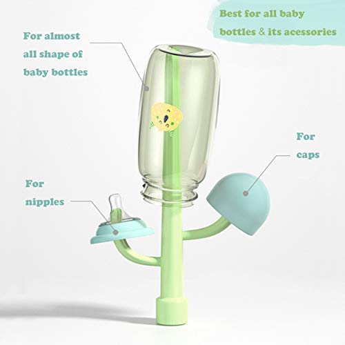Happiddler Baby Bottle Drying Rack, Large Capacity Bottle Dyer Holder For Baby Bottles Nipples Cups Pump Parts And Accessories (Green) #TOP2