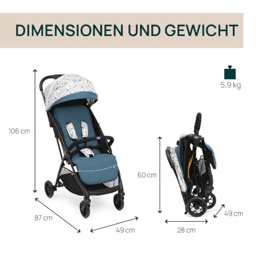 Poussette légère CHICCO Glee automatique assise large dossier inclinable - 4