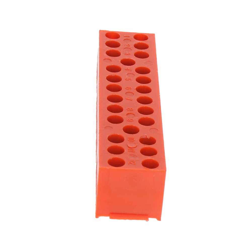 Jutagoss 5 PCS Dual Row Terminal Block H3801-12 Screw Terminal Electric Barrier Strip Block 12 Positions 600V 36A Wire Barrier Block Terminal