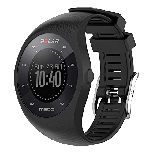 Kobmand Correa para Polar M200,Reemplazo de Silicona Correa Deportiva para Polar M200 (Negro)