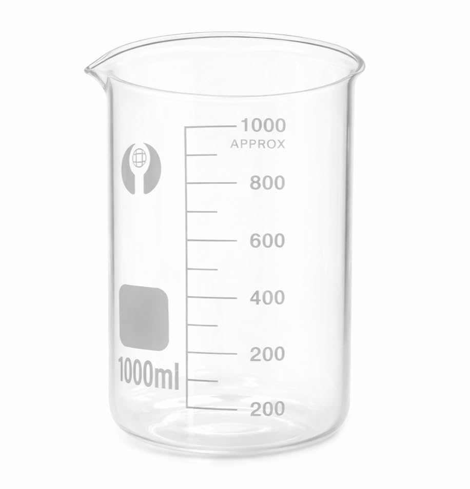 Probeta graduada de vidrio, Vaso de precipitados vidrio graduado borosilicato GG-17 transparente 5 ml-5000 ml(3000ml)