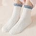 Tergy 16 Pairs Anti-slip Fuzzy Socks Soft Cozy Fluffy Warm Winter Sleep Plush Bed Microfiber Slipper Fleece Socks for Women