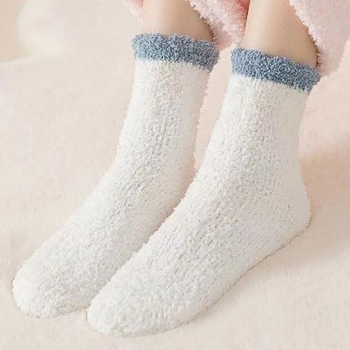 Image of Tergy 6 /20 Pairs Fuzzy Socks Soft Cozy Fluffy Warm Winter Sleep Plush Bed Microfiber Slipper Fleece Socks for Women