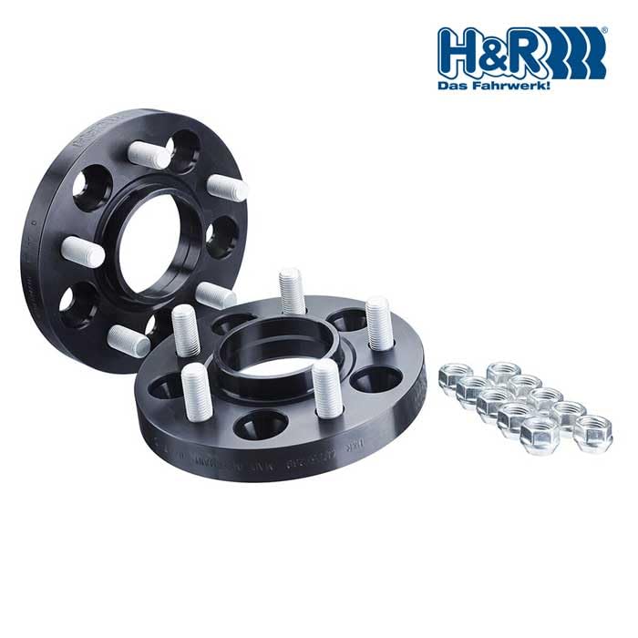 H&R DRM-System Spürverbreiterungsatz 44mm pro Achse - Lochkreis 5x120 - Mittenzentrierung 67,0mm - System M14x1,5 - kompatibel mit Opel - Schwarz
