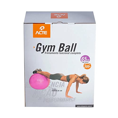 Acte, Bola Suiça Pilates e Yoga Gym Ball- Rosa