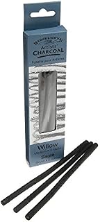 Winsor & Newton 3 x Thin Charcoal Sticks, Grey, 1 Count (Pack of 1)