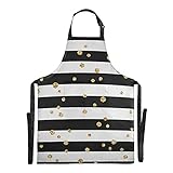 Amplia gama de usos: nuestros delantales de cocina ajustables no solo son adecuados para hombres y mujeres, sino que también son adecuados para diversas actividades: tareas domésticas, barbacoa, cortar flores, creación artística, cocina casera, bricolaje, etc., elegante y generoso, puede elegir libremente. La ocasión aplicable.
