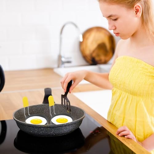 Freír huevos moldes antiadherentes redondos con mango seguro 5