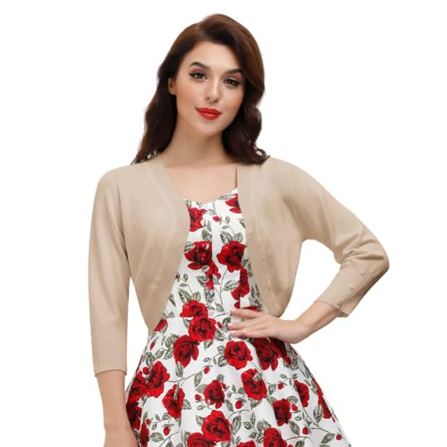 Image of Belle Poque Womens Bolero Shrug Cropped Cardigan