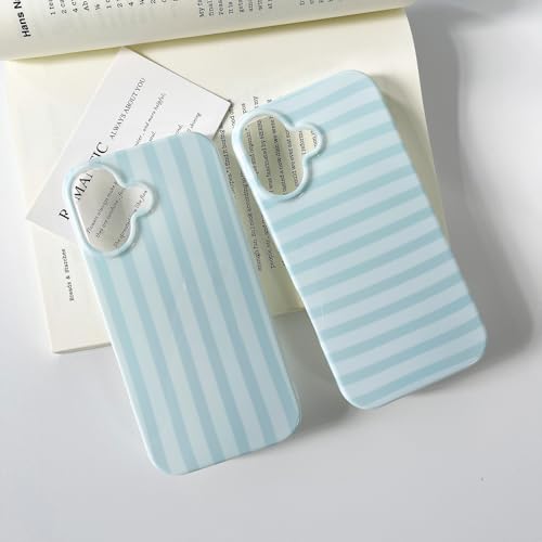 ZTOFERA Cute Horizontal Striped Case for iPhone 16,Light Blue by ZTOFERA - Used condition - Image 3