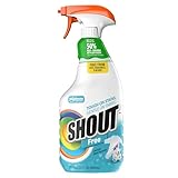 Shout Free Laundry Stain Remover Spray, Active Enzyme Formula is Fragrance, Bleach, and Dye Free, Removes Everyday Stains including Baby Stains - 22oz Spray