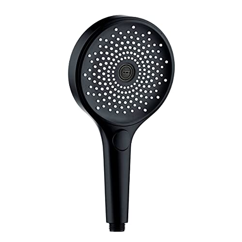 Cabezal de ducha de mano LaseVe ABS negro 13 cm