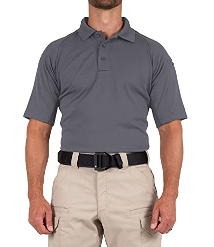 First Tactical Men's Performance Short Sleeve Polo, Wolf Grey, XX-Large