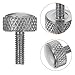 Veemoon 10pcs M2.5x8mm Knurled Thumb Screws Metal Locking Screws for Precision Calipers, Round Clamping Grips Industrial Mechanical Fastener Accessories