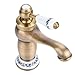 Flor de La Vendimia Sola Manija Faucet Faucet Faucet Latón Agua Caliente...