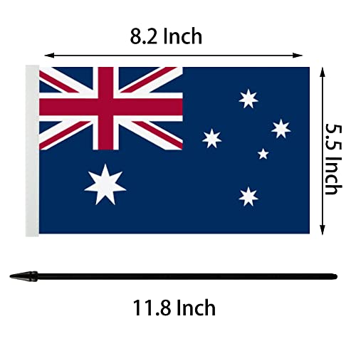 Zigvert Us American & Australia Friendship Table Flag, American, Australia Table Flag, American & Australian Desk Flag Set-Miniature American & Australia Desktop Flag #TOP2