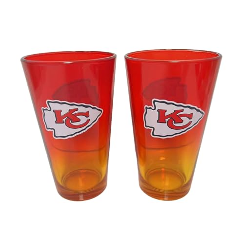 Kansas City Chiefs NFL Pint Gläser Glas Set 2er-Set 475 ml