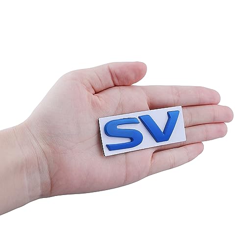 Image of 1PC SV Emblem for Car Decoration Metal Badges 3D SV Sticker Decal Fender Sticker Badges Nameplate Easy Installation for Car /SUV /Truck (Blue)
