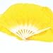 WHATWEARS 1.8m Colorful Belly Dancing Silk Bamboo Veils Dance Long Fans