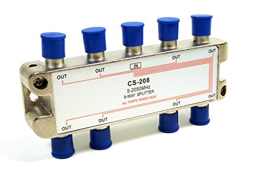 Philmore 2Ghz High "Q" 8-Way Low Loss Coaxial Satellite Tv Signal Splitter With Weather Caps, Commercial Grade; Cs208 #TOP3