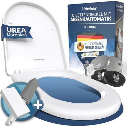 Heimfleiss® Toilettendeckel mit Absenkautomatik D-Form + Montageset |...