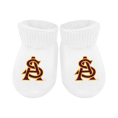 Baby Bootie Sock - Arizona State Sun Devils - White - Newborn - 6 Mos