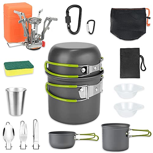 Multi-Pcs Kit De Casseroles Camping Poêlé En Aluminium Durable Et Compact Camping Ustensiles