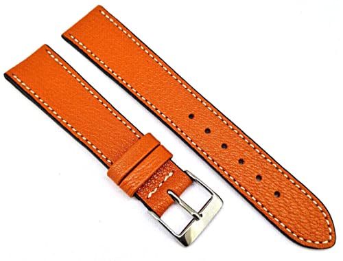 Bracelet montre cuir 20 mm Fluco Montana Orange pour personnaliser son style