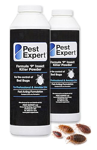 Pest Expert Bed Bug Killer Powder XL (2 x 300g) Formula 'P' Fast-Acting, Maximum Strength Bed Bug Treatment for Rapid Control - Professional Strength Approved for Amateur Use