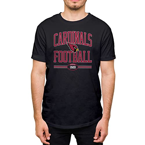 Hybrid Sports NFL – Arizona Cardinals – Football Arch – Men’s and Women’s Short Sleeve T-Shirt – Size 3 X-Large