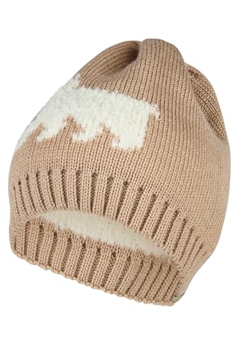 Gorro de punto de oso polar protege orejas de bebés del frío