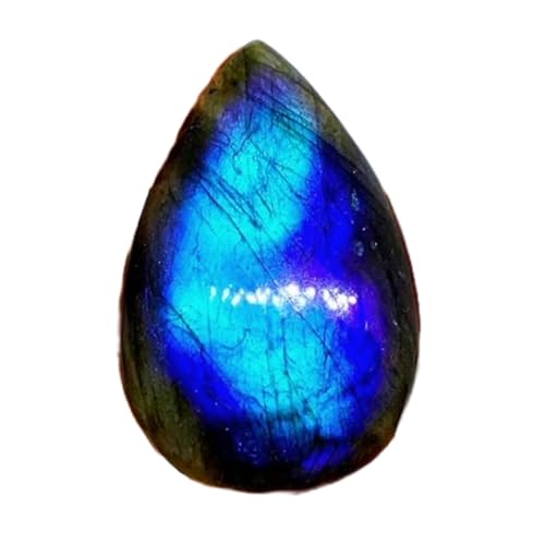 Labradorite naturelle 35x22mm dos plat pour réparer ou créer bague sans glisser
