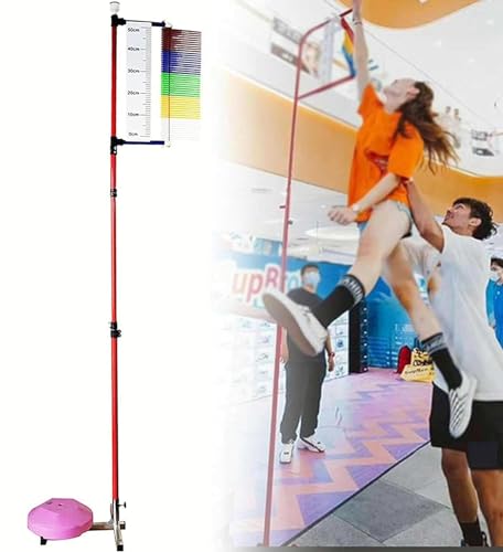 RENJJPBO Floor-Standing Vertical Leap Measurer,Jump Testing Device,Adjustable Height 4.3-11.8 Ft,Vertical Jump Tester,Vertical Jump Measurement Tool