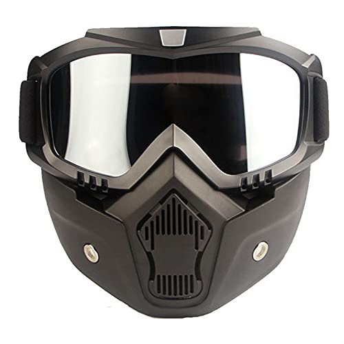 GBMITING Gafas de Motocross, Gafas Esquí Deportes de invierno Máscara esquí nieve Montaña Esquí alpino Gafas snowboard Patín(Silver)