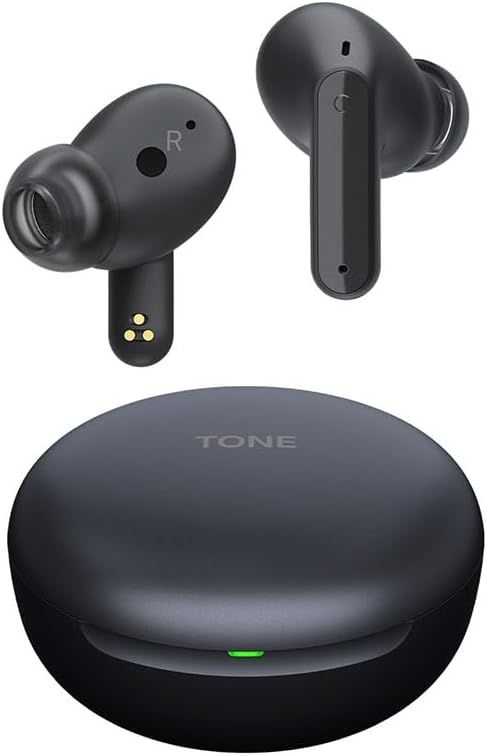 LG TONE Free True Wireless Bluetooth Earbuds FP5 - Active Noise Cancelling, Black