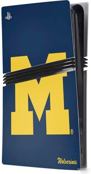 Skinit Decal Gaming Skin Compatible with PS5 Pro Console - Officially Licensed University of Michigan Ann Arbor Est 1817 Design